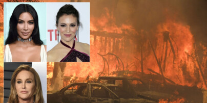Hollywood-stjerner må flykte fra flammeinferno